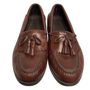 Hunter's Bay‎ Leather Collection Tassel Loafer Brown Preppy Shoes Men's Size 8